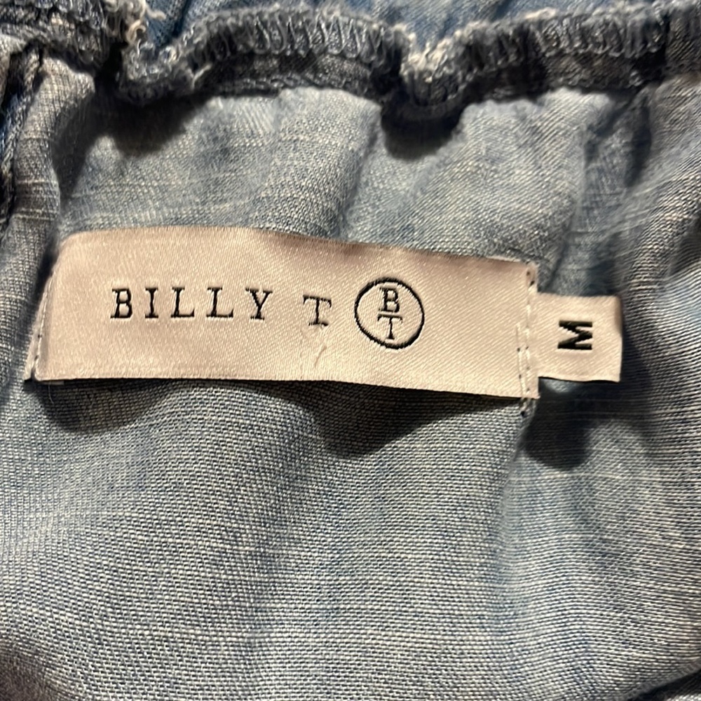 Billy T Cold Shoulder Button Down Back Denim Dress - image 6